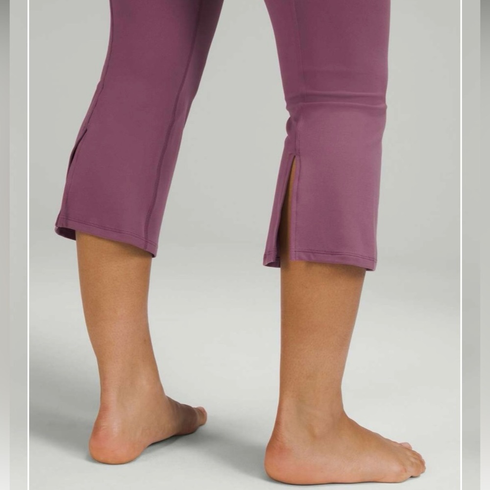 Lululemon Add Flare High-Rise Crop 21" in Vintage Plum. Size 4 . Like New - Picture 3 of 12